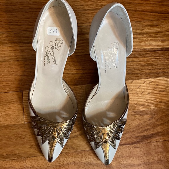 *Vintage* Beautiful Leather Heels, Rosina Ferragamo Schiavone, size 8